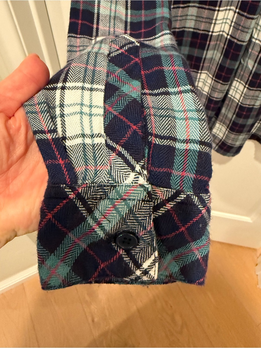 Rails Navy, Teal & White Plaid Button-Down Shirt - Picture 3 of 7